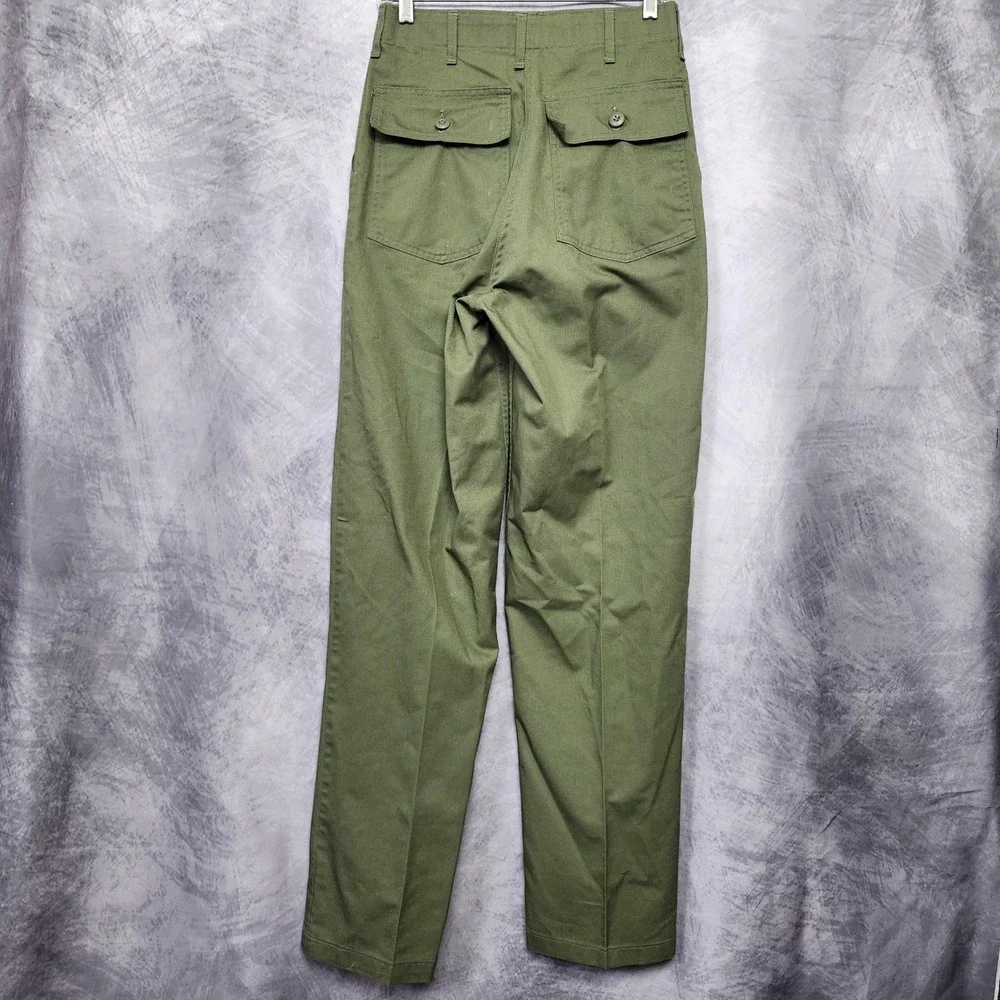 Vintage 70s OG 507 Pants 30x35 (29x33) US Military Utility Fatigue Trousers